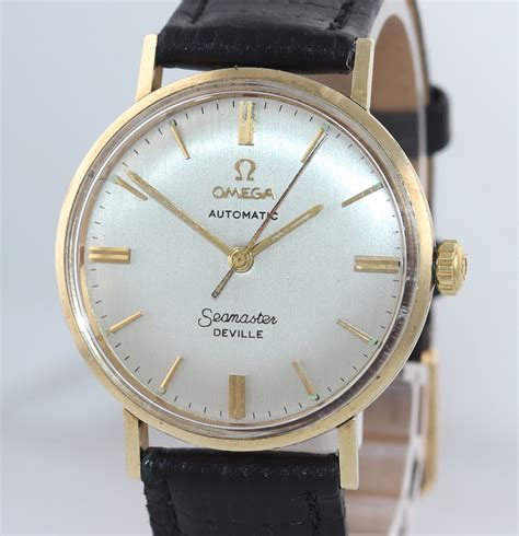 vintage omega seamaster deville 14kt gold watch|Omega Seamaster deville 1960s.